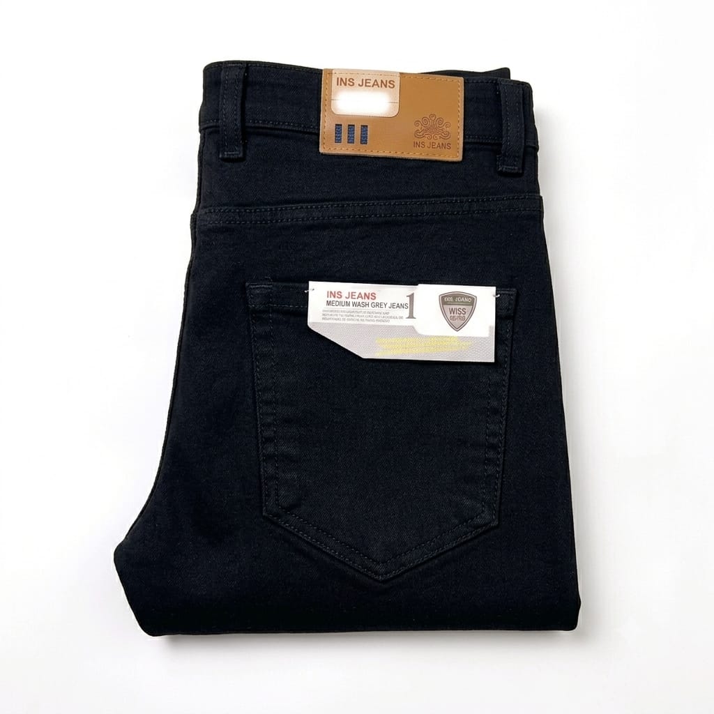 Black Denim Jeans Pants
