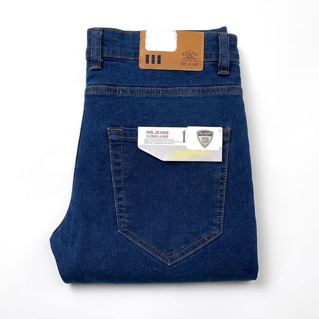 Dark Blue Mans Denim Jeans Pants