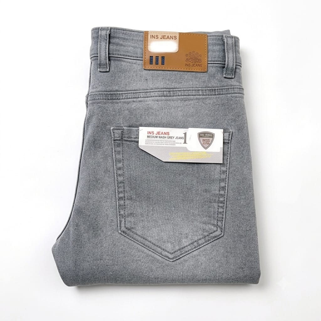 Medium Grey Denim Jeans Pants